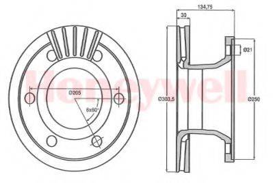 BENDIX 567955B гальмівний диск