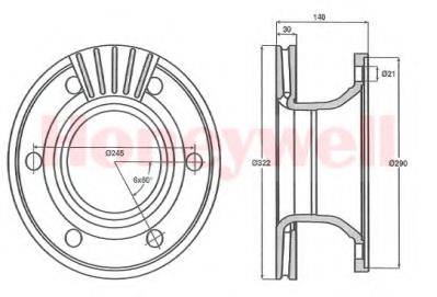 BENDIX 567956B гальмівний диск