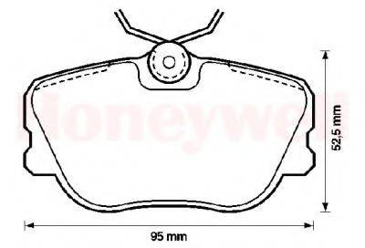 BENDIX 571415B Комплект гальмівних колодок, дискове гальмо