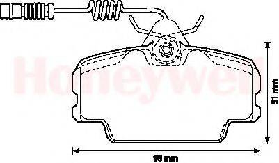 BENDIX 571868B Комплект гальмівних колодок, дискове гальмо