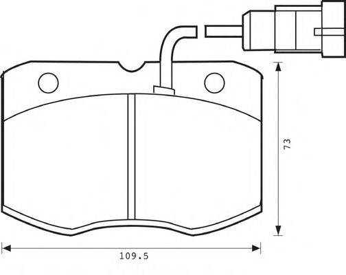 BENDIX 573081B Комплект гальмівних колодок, дискове гальмо