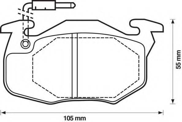 BENDIX 571333B Комплект гальмівних колодок, дискове гальмо