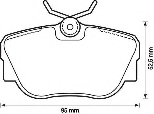 BENDIX 571352B Комплект гальмівних колодок, дискове гальмо