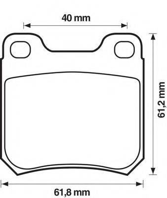 BENDIX 571390B Комплект гальмівних колодок, дискове гальмо