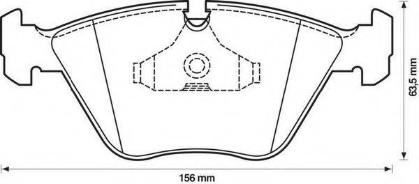 BENDIX 571394B Комплект гальмівних колодок, дискове гальмо