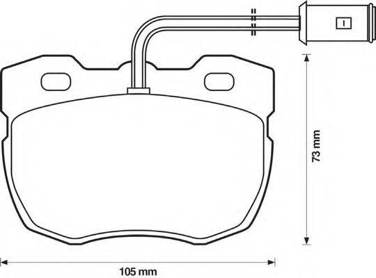 BENDIX 571439B Комплект гальмівних колодок, дискове гальмо