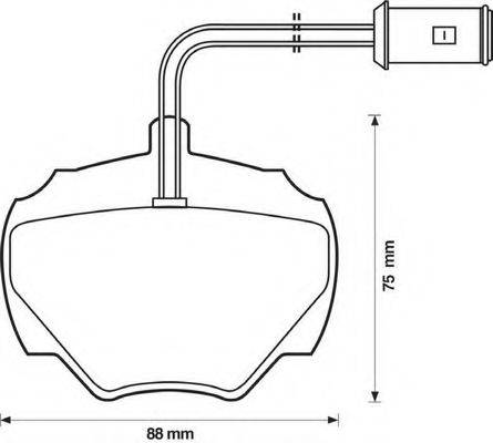 BENDIX 571440B Комплект гальмівних колодок, дискове гальмо