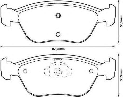 BENDIX 571457B Комплект гальмівних колодок, дискове гальмо