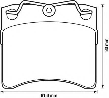 BENDIX 571458B Комплект гальмівних колодок, дискове гальмо