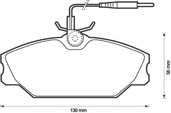 BENDIX 571476B Комплект гальмівних колодок, дискове гальмо