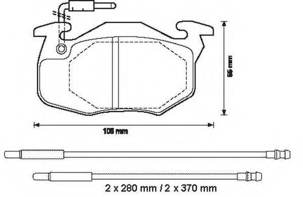 BENDIX 571525B Комплект гальмівних колодок, дискове гальмо