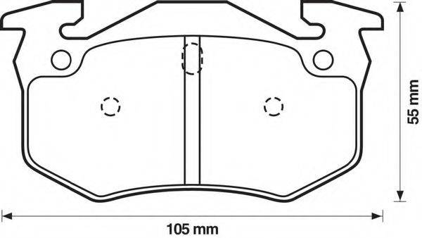 BENDIX 571747B Комплект гальмівних колодок, дискове гальмо