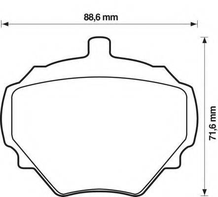 BENDIX 571803B Комплект гальмівних колодок, дискове гальмо