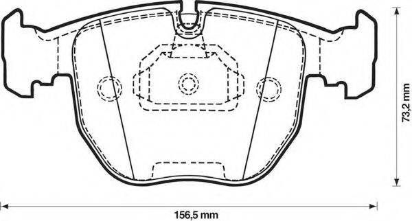 BENDIX 571873B Комплект гальмівних колодок, дискове гальмо