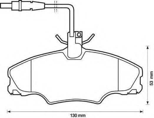 BENDIX 571897B Комплект гальмівних колодок, дискове гальмо