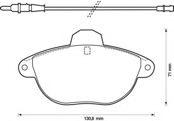 BENDIX 571903B Комплект гальмівних колодок, дискове гальмо