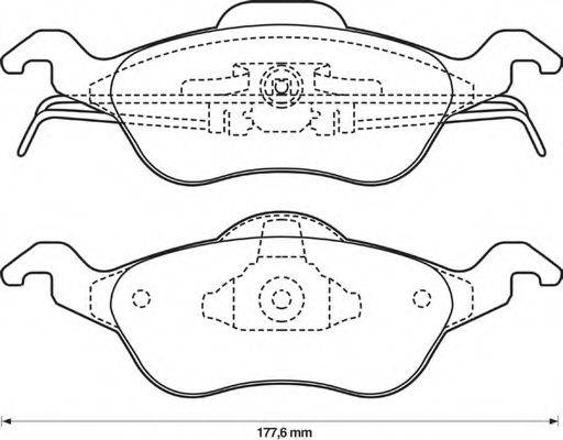 BENDIX 571967B Комплект гальмівних колодок, дискове гальмо