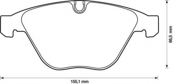 BENDIX 571990B Комплект гальмівних колодок, дискове гальмо