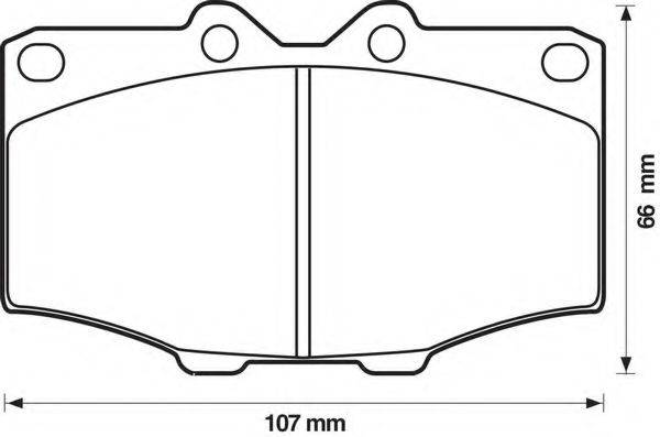 BENDIX 572178B Комплект гальмівних колодок, дискове гальмо