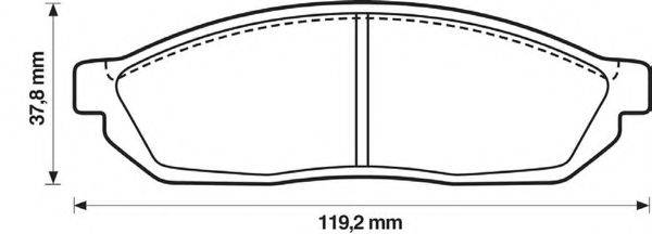 BENDIX 572250B Комплект гальмівних колодок, дискове гальмо