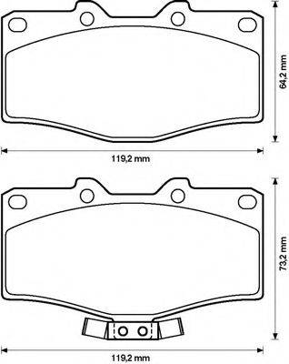 BENDIX 572254B Комплект гальмівних колодок, дискове гальмо