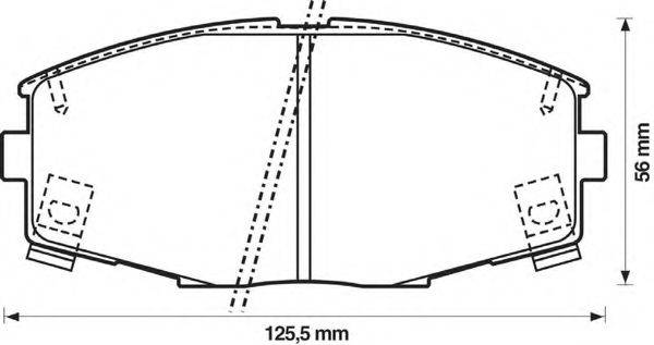 BENDIX 572266B Комплект гальмівних колодок, дискове гальмо