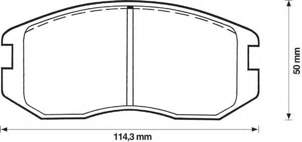 BENDIX 572375B Комплект гальмівних колодок, дискове гальмо