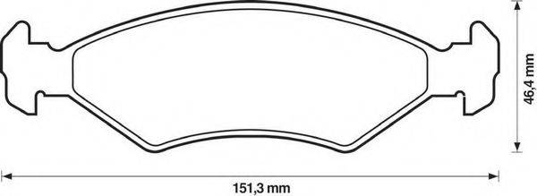 BENDIX 572388B Комплект гальмівних колодок, дискове гальмо