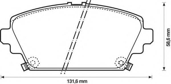 BENDIX 572429B Комплект гальмівних колодок, дискове гальмо