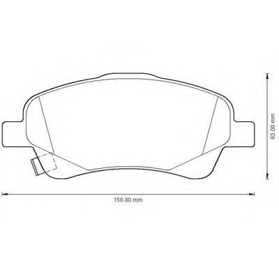 BENDIX 572485B Комплект гальмівних колодок, дискове гальмо