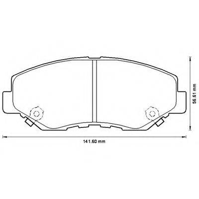 BENDIX 572504B Комплект гальмівних колодок, дискове гальмо