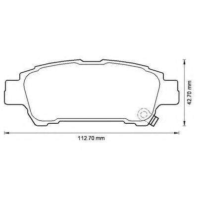 BENDIX 572512B Комплект гальмівних колодок, дискове гальмо