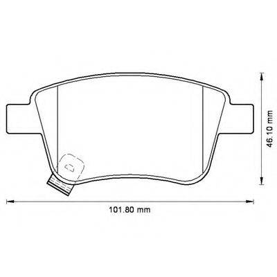 BENDIX 572516B Комплект гальмівних колодок, дискове гальмо