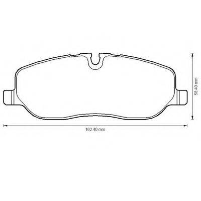 BENDIX 572521B Комплект гальмівних колодок, дискове гальмо