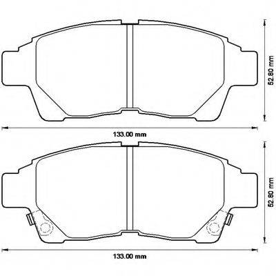 BENDIX 572543B Комплект гальмівних колодок, дискове гальмо