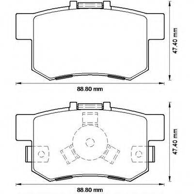 BENDIX 572544B Комплект гальмівних колодок, дискове гальмо