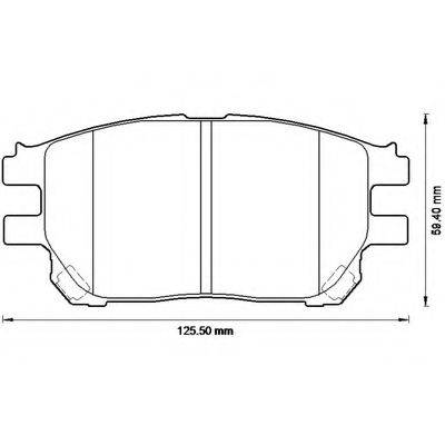 BENDIX 572554B Комплект гальмівних колодок, дискове гальмо