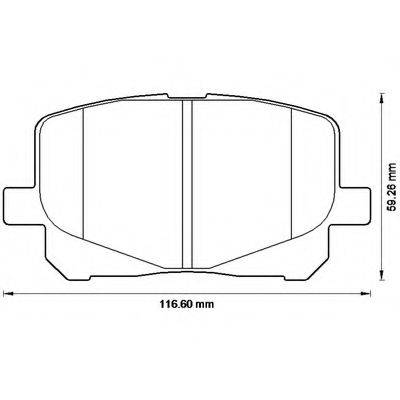 BENDIX 572563B Комплект гальмівних колодок, дискове гальмо