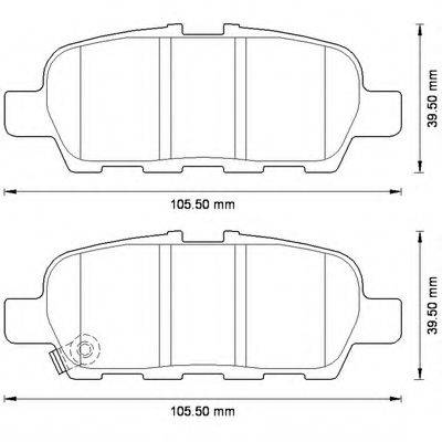 BENDIX 572573B Комплект гальмівних колодок, дискове гальмо