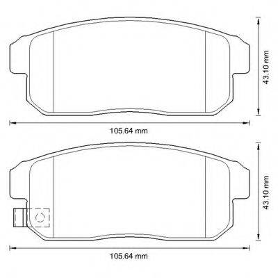 BENDIX 572592B Комплект гальмівних колодок, дискове гальмо