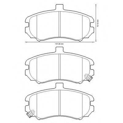 BENDIX 572622B Комплект гальмівних колодок, дискове гальмо