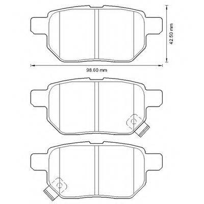 BENDIX 572632B Комплект гальмівних колодок, дискове гальмо