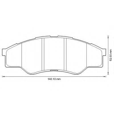 BENDIX 572642B Комплект гальмівних колодок, дискове гальмо