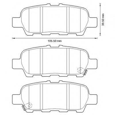 BENDIX 572654B Комплект гальмівних колодок, дискове гальмо