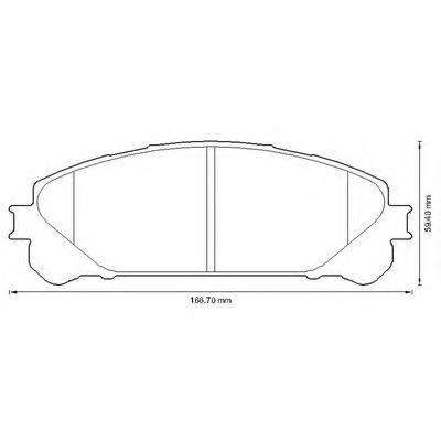 BENDIX 572655B Комплект гальмівних колодок, дискове гальмо