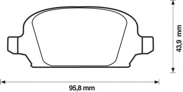 BENDIX 573009B Комплект гальмівних колодок, дискове гальмо