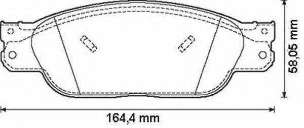 BENDIX 573023B Комплект гальмівних колодок, дискове гальмо