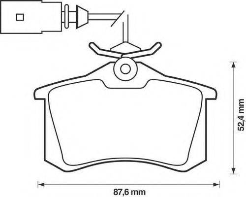 BENDIX 573065B Комплект гальмівних колодок, дискове гальмо