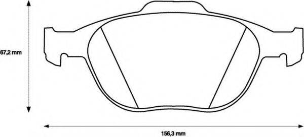 BENDIX 573085B Комплект гальмівних колодок, дискове гальмо