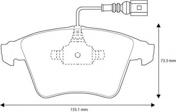 BENDIX 573160B Комплект гальмівних колодок, дискове гальмо